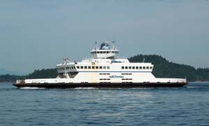 Ferry going to either Pender Island or Mayne Island