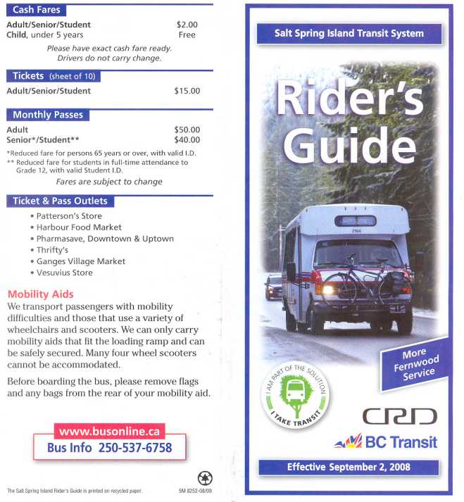 Bus Service Brochure