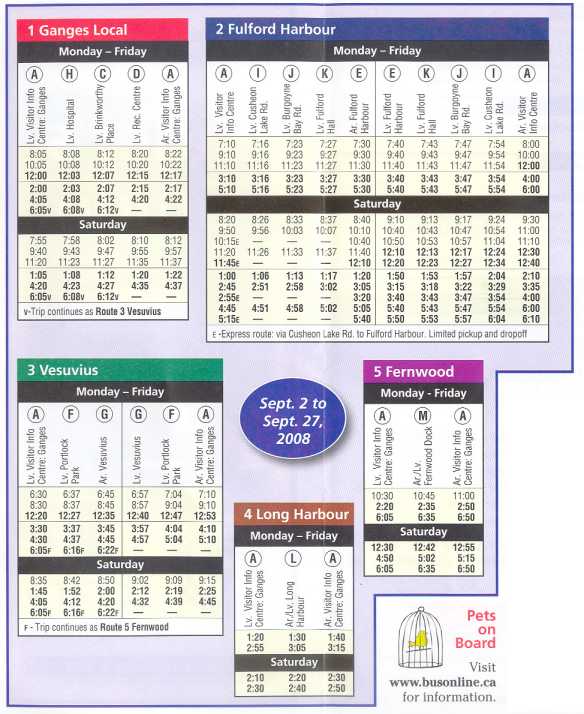 Bus Service Brochure