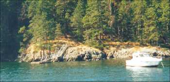 Portland Island dinghy dock in Princess Bay