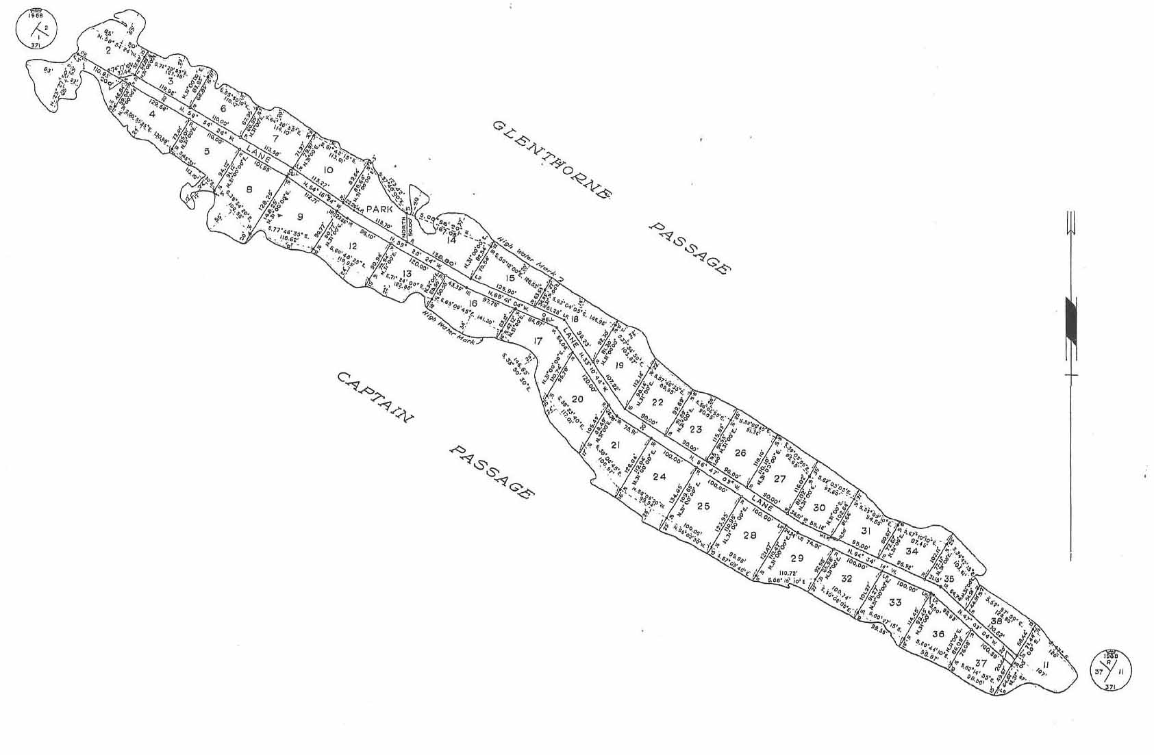 Map of Secret Island, British Columbia