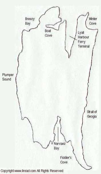 Map of Saturna Island